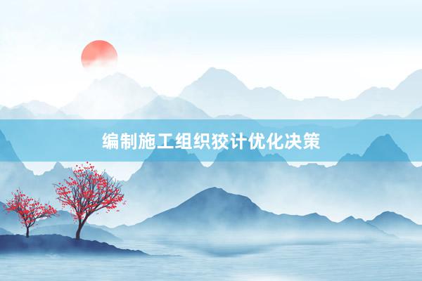 编制施工组织狡计优化决策